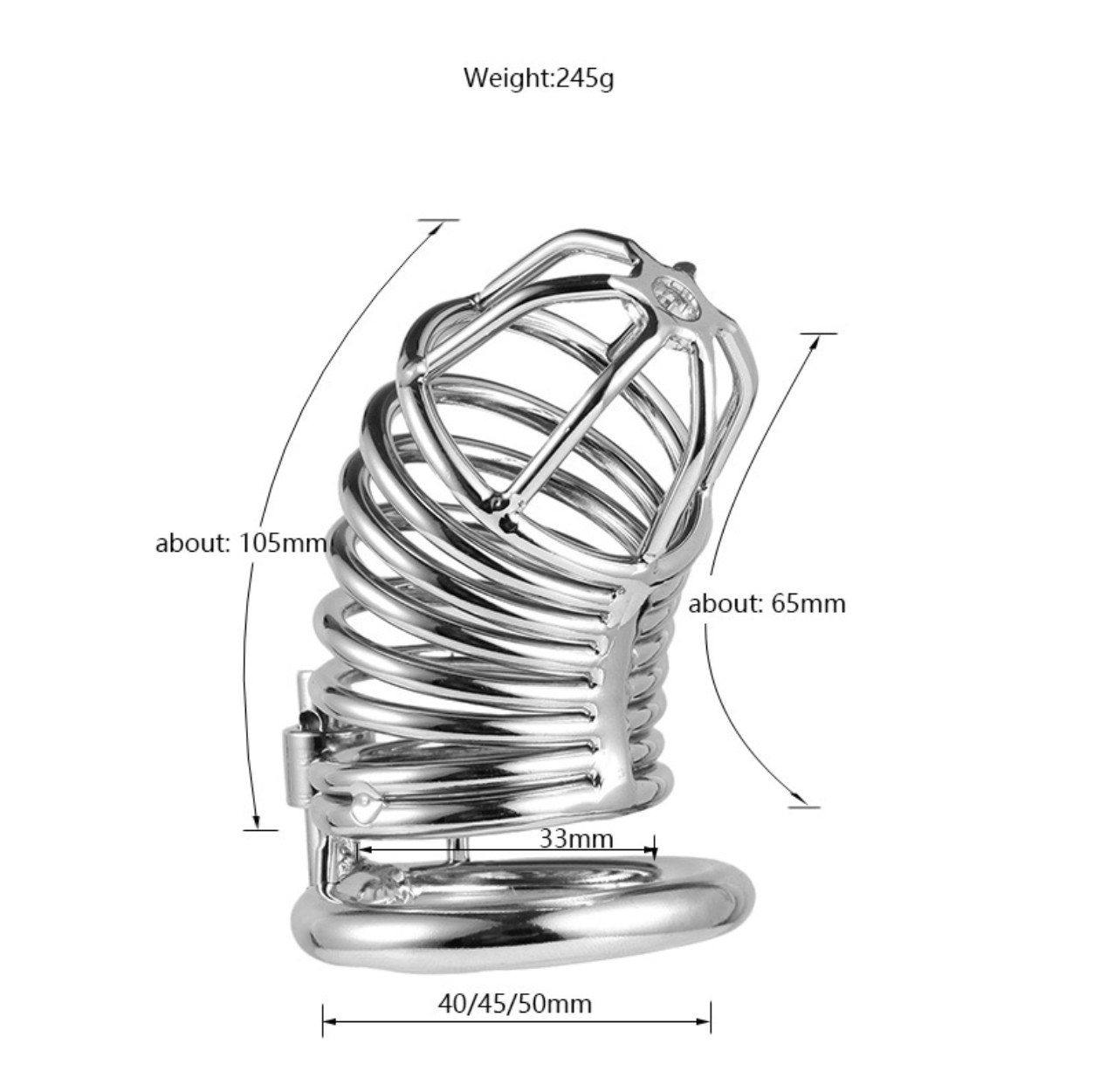 Stainless Steel Chastity Cage — view 2 of 2