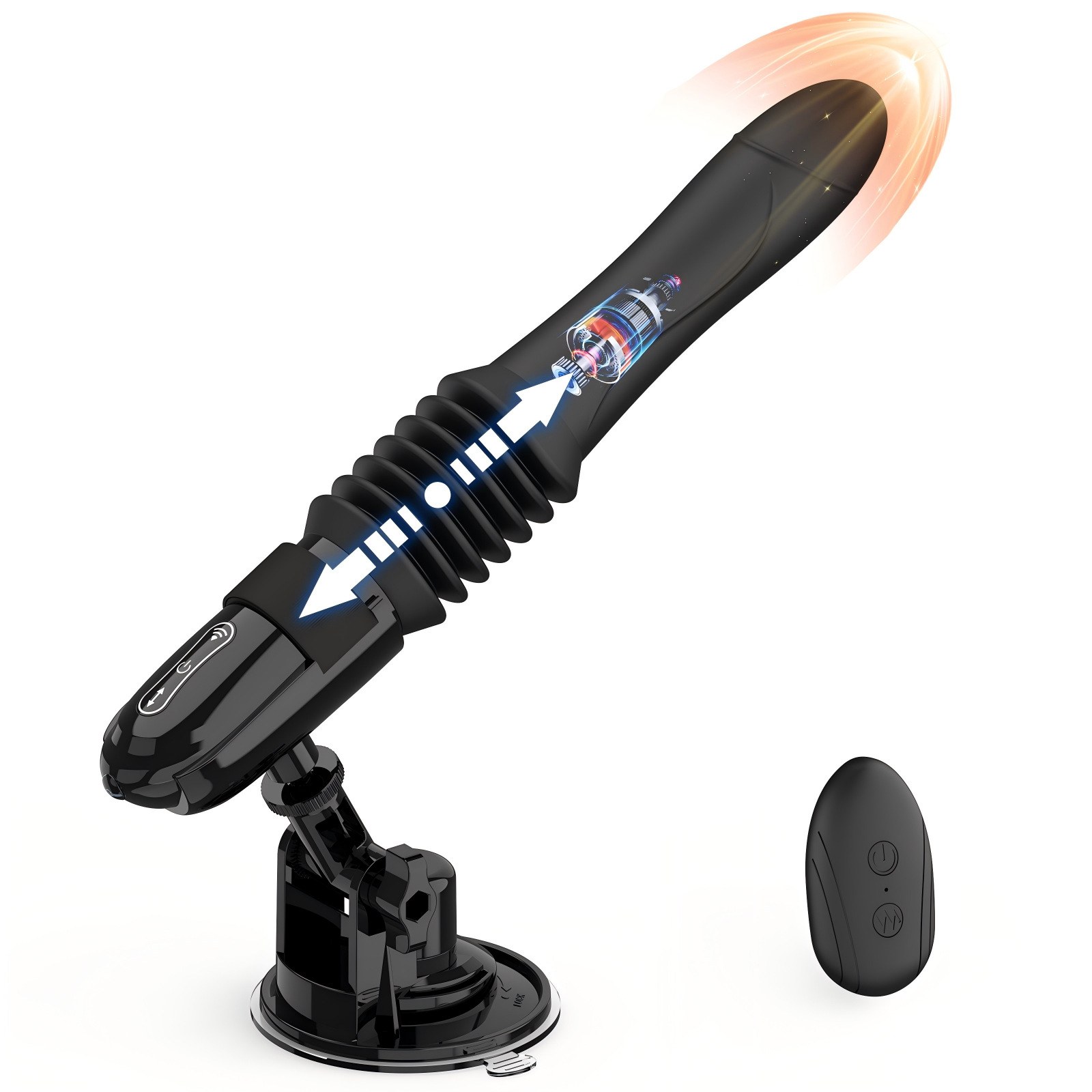 Thrusting Vibrating Dildo with Suction Base — view 2 of 7