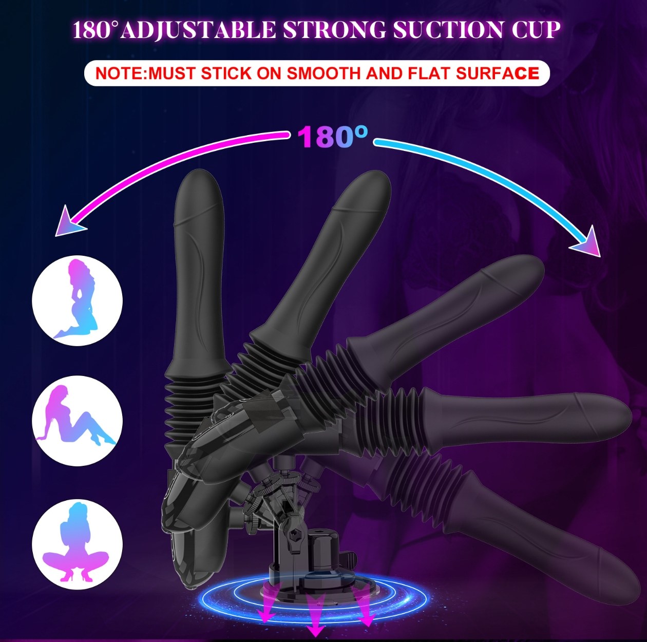 Thrusting Vibrating Dildo with Suction Base — view 3 of 7
