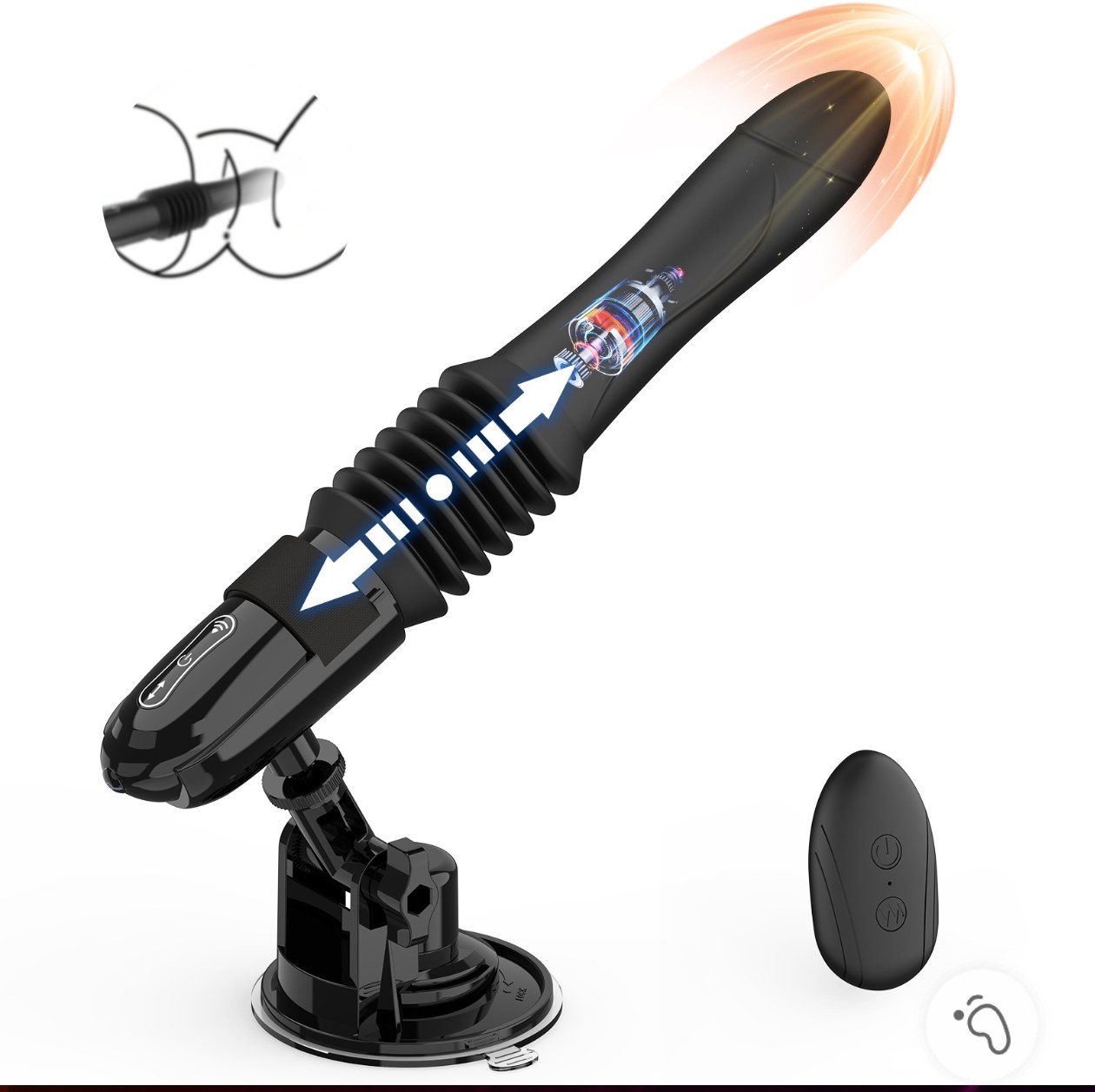 Thrusting Vibrating Dildo with Suction Base — view 7 of 7